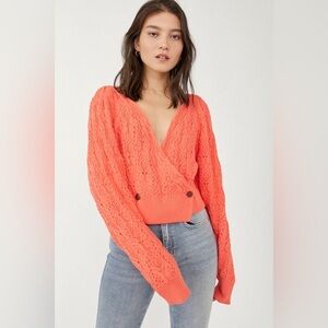 Free People Olive You Cardigan in Pink - Size XS